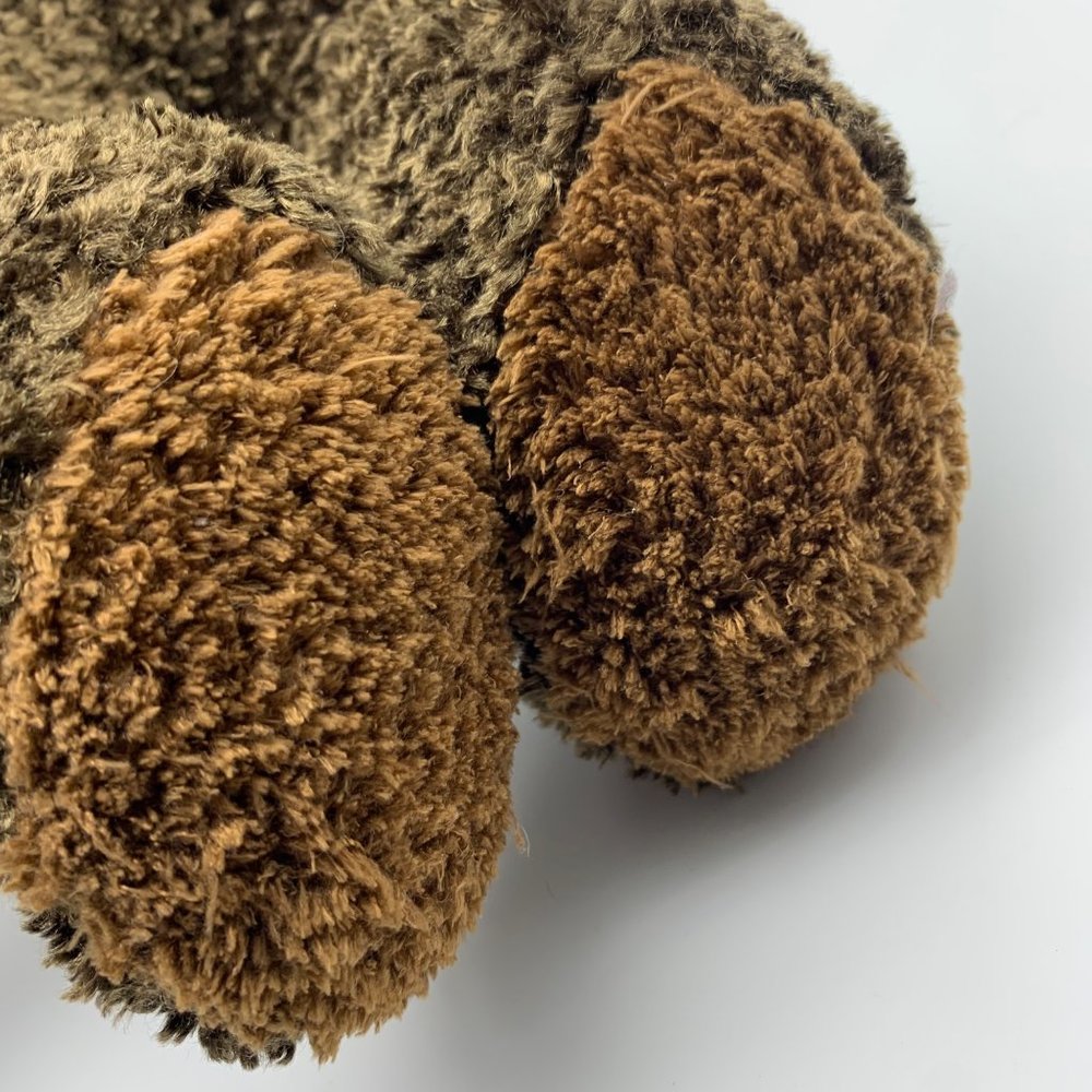 LL Bean Brown Plush Bear 16" Articulated Arms Legs Curly Poly Fur DCI Keene NH - Picture 9 of 9